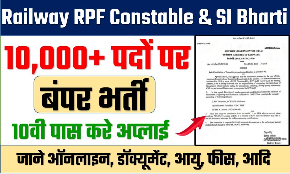 Railway RPF Constable & SI Bharti