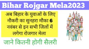 Bihar rojgar Mela2023: अब बिहार के युवाओं के लिए नौकरी का सुनहरा मौका 6 नवंबर से इन सभी जिलों में लगेगा रोजगार मेला जाने कितनी होगी सैलरी