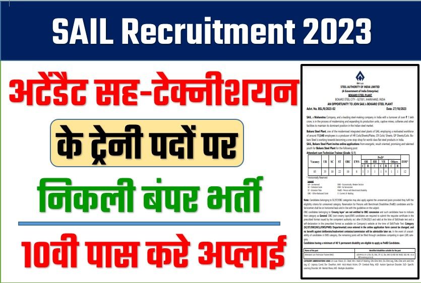 SAIL Recruitment 2023