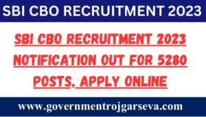 State CBO Recruitment 2023