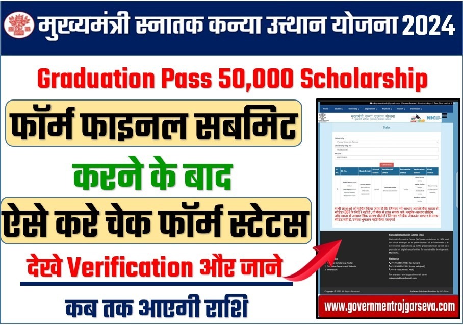 Graduation 50000 scholarship Application Status Check 2024