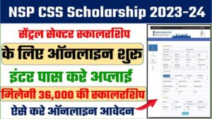 NSP CSS Scholarship Scheme 2023-24