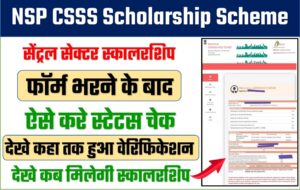 NSP CSSS Scholarship Status kaise check kare