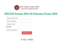 Bihar DELED Admission Entrance Exam Result 2024