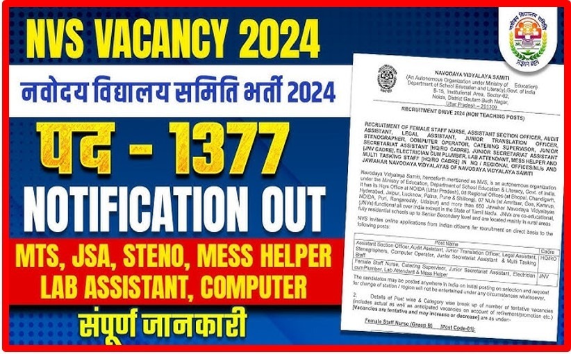 NVS Vacancy 2024