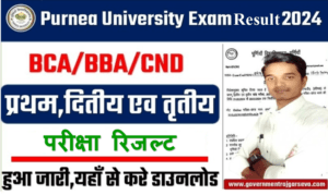 Purnea University BCA BBA CND Exam Result 2024