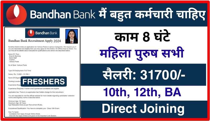 Bandhan Bank Recruitment 2024