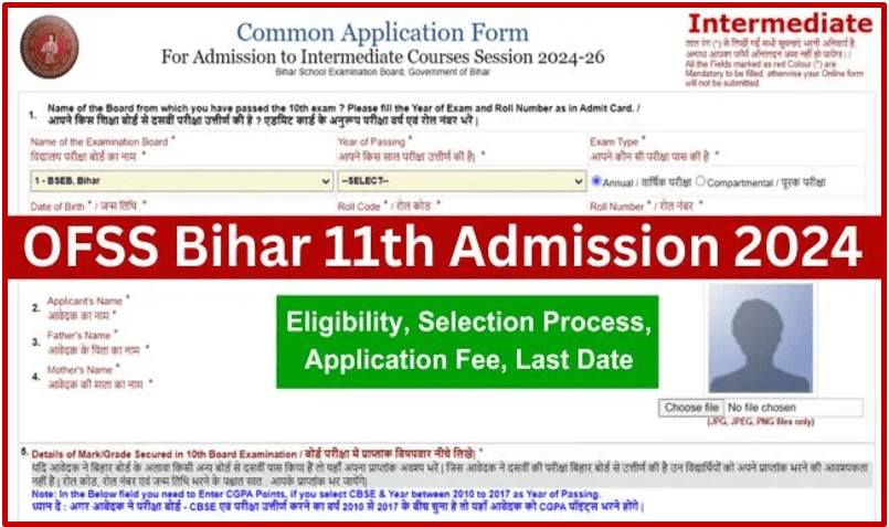 Bihar inter admission 2024
