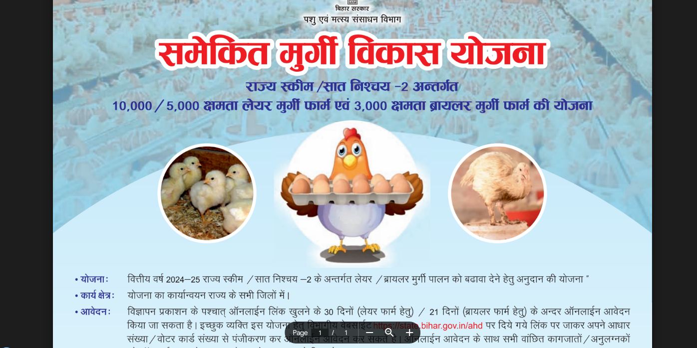 Bihar Poultry farm Yojana 2025