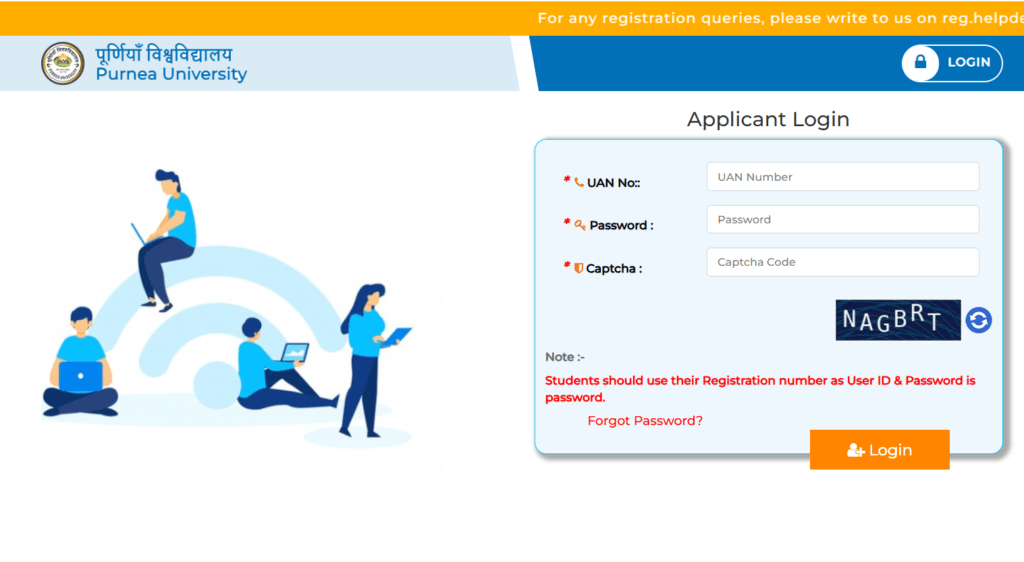 Purnea University PG-1 Sem Registration Form 2024-26